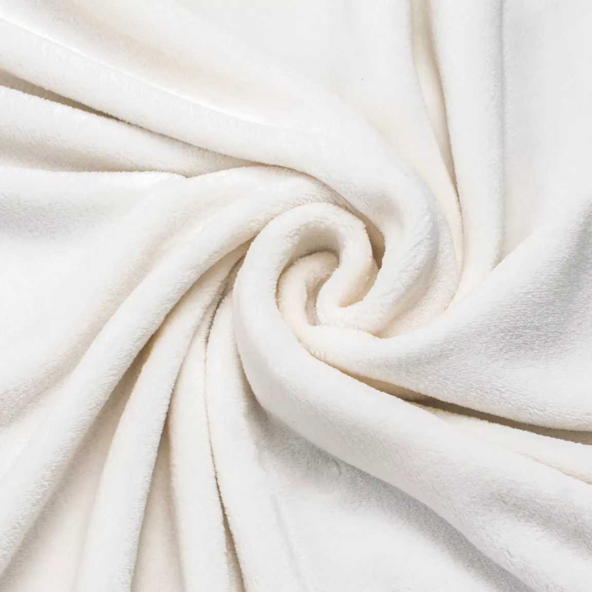 Housse de coussin carrée flanelle (45 x 45 cm) Didou Ivoire