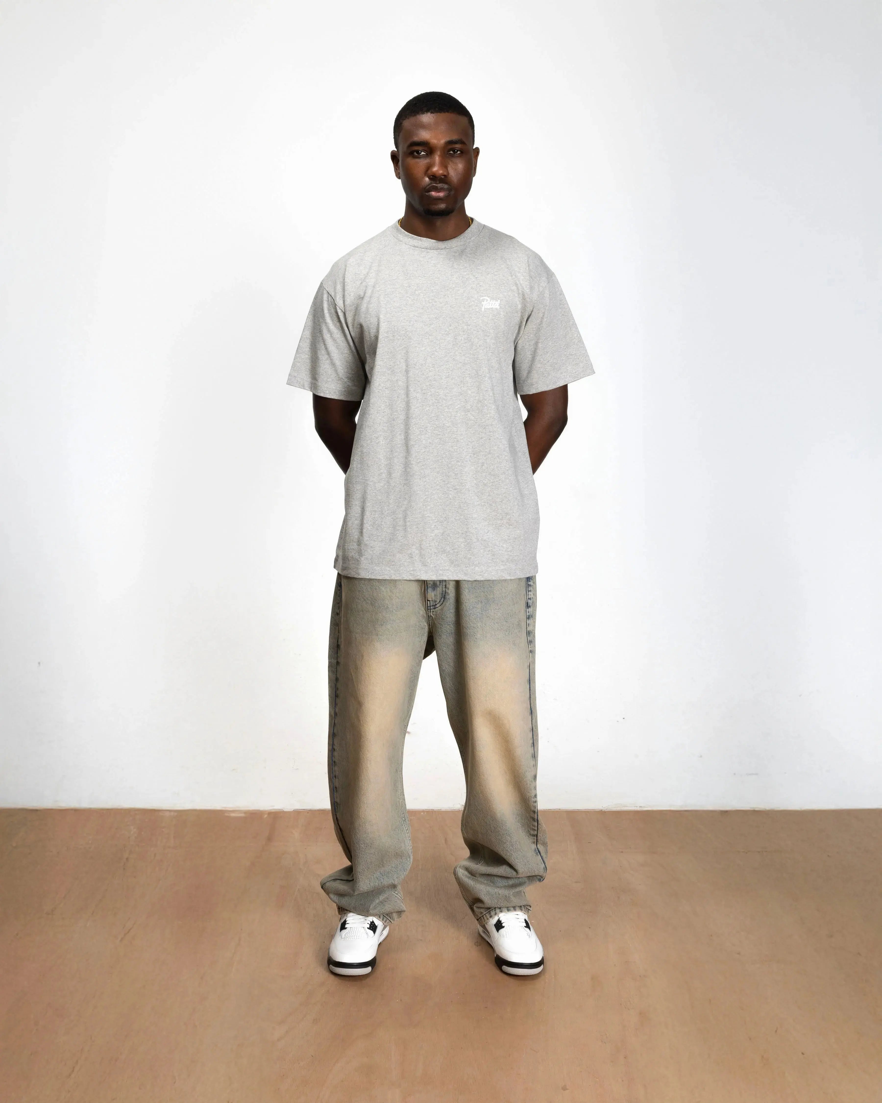 Patta Script Logo T-Shirt (Melange Grey)