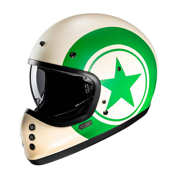 HJC - Casque V60 Nyx MC4SF / Beige / Vert / Mat