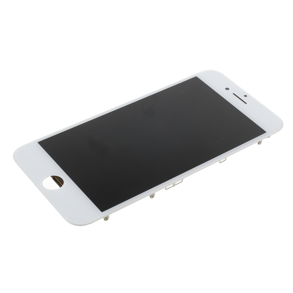 iPhone SE (2020) / iPhone 8 Komplettdisplay (Digitizer, LCD, Rahmen, Front Kamera, Metallplatte) - Weiss