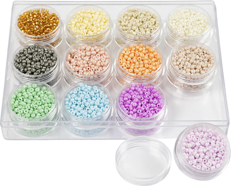 Creativ Company Rocaiperler, diam. 3 mm, hulstr. 0,6-1,0 mm.