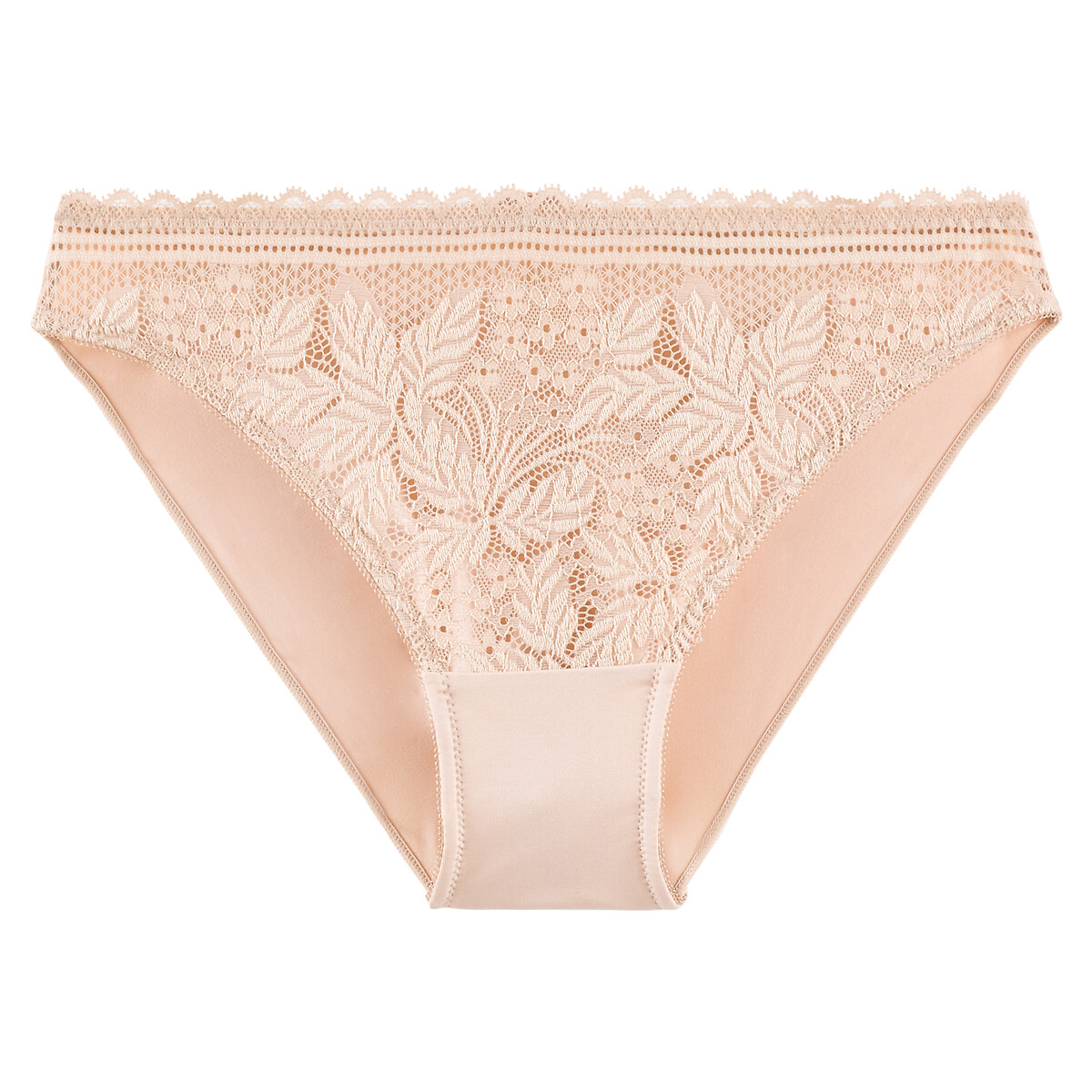 COLEÇÕES LA REDOUTE<br>Vestido slip exclusivo em renda e microfibra, JEANNE