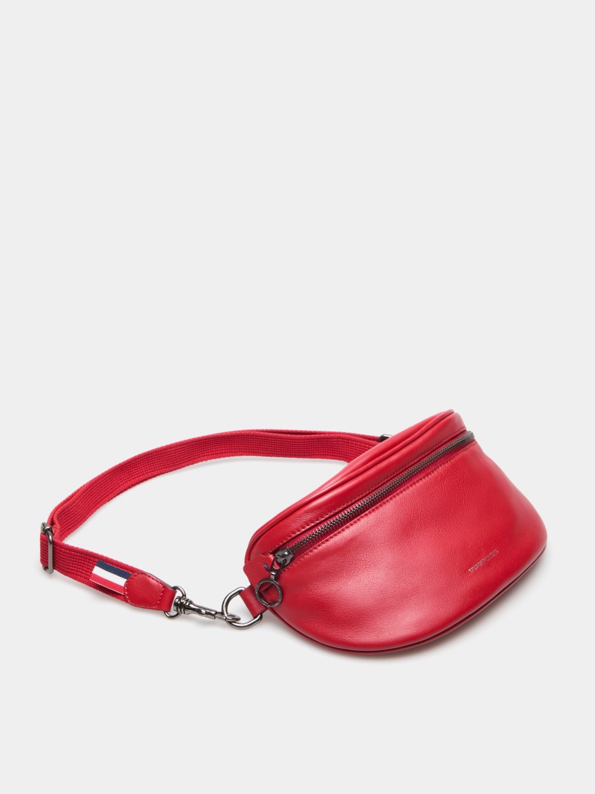 Bolsa de cintura em pele