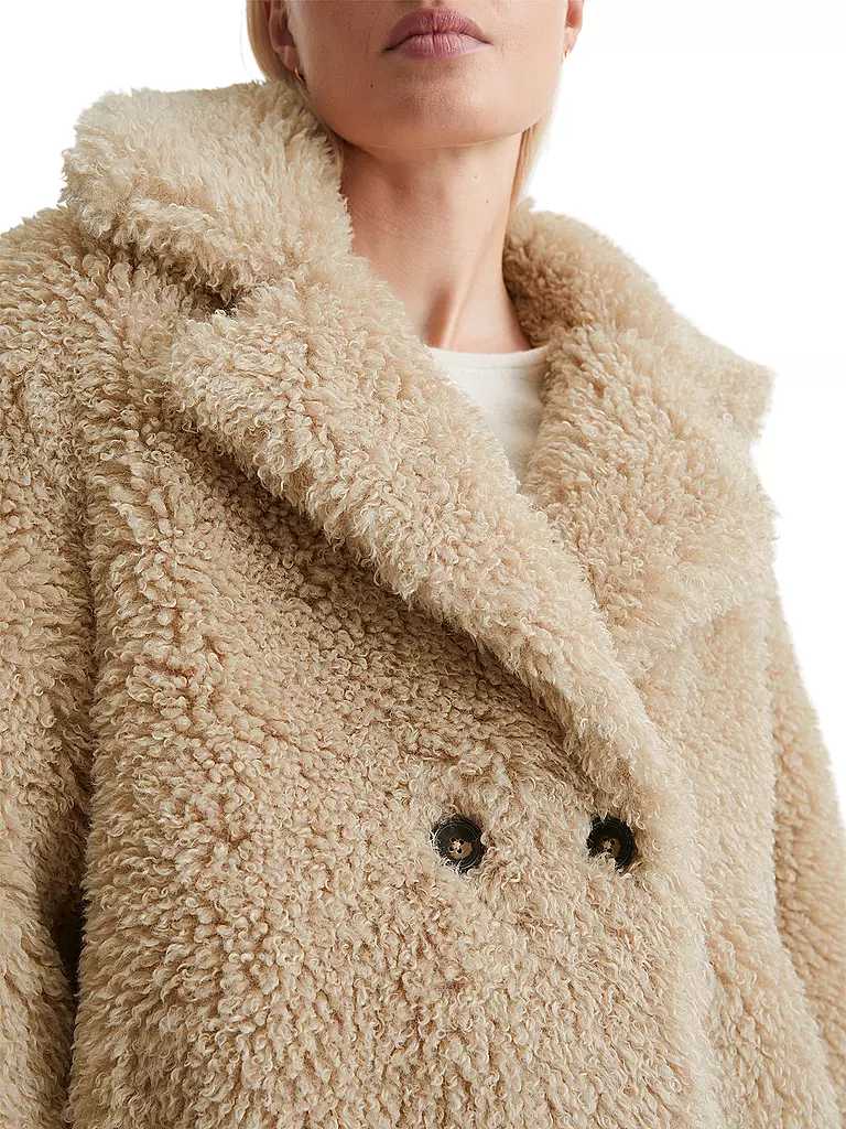 MARC O'POLO Jacke in Felloptik camel