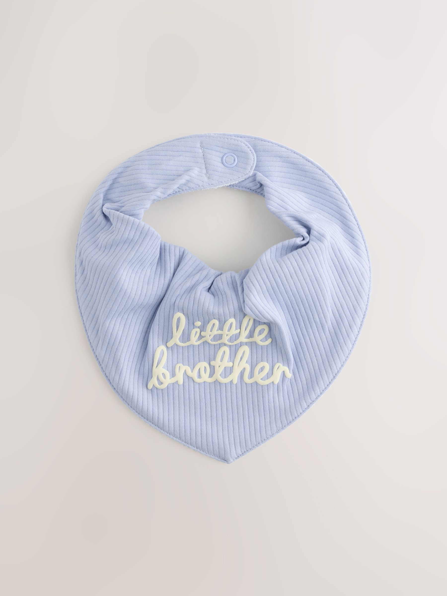 Blauw Little Brother - Verpakking met 2 babyslabbetjes