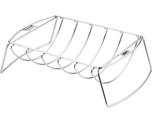 Weber Rib Holder Sparerib Holder en Braadmand RVS Multifunctioneel Zilver
