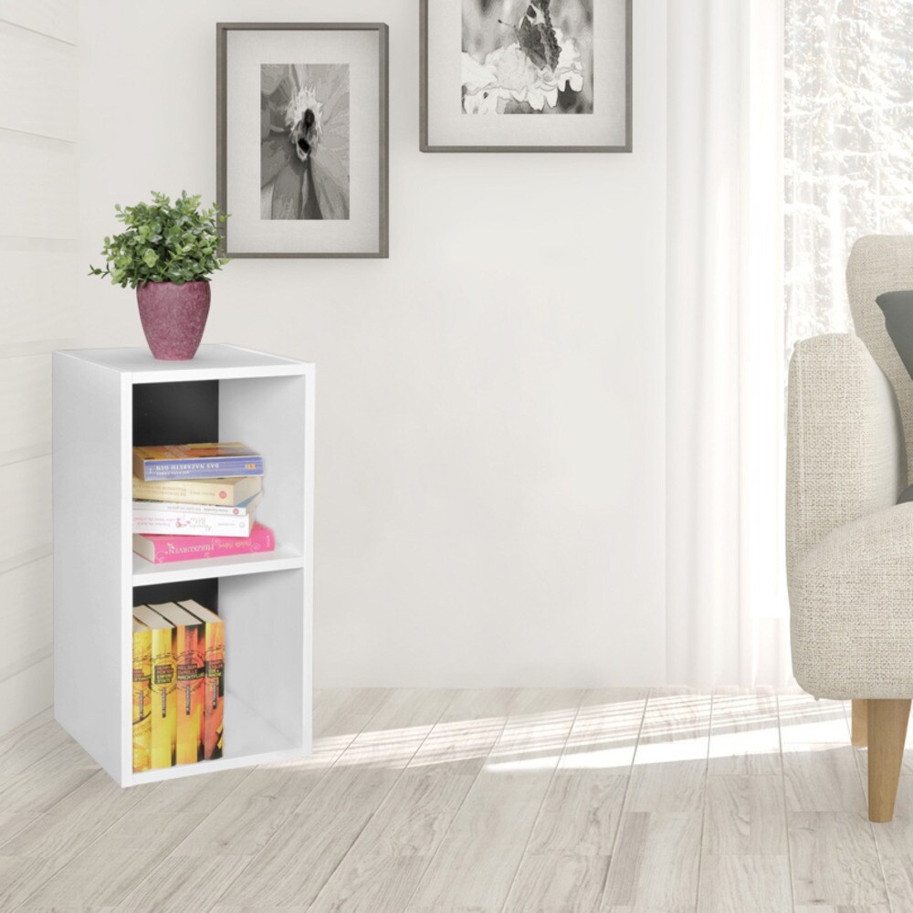 KADIMA DESIGN Standregal CERVINO: 2 Regalfächer, Sonoma Farbton, 30x60x30 cm, Melaminharzbeschichtung
