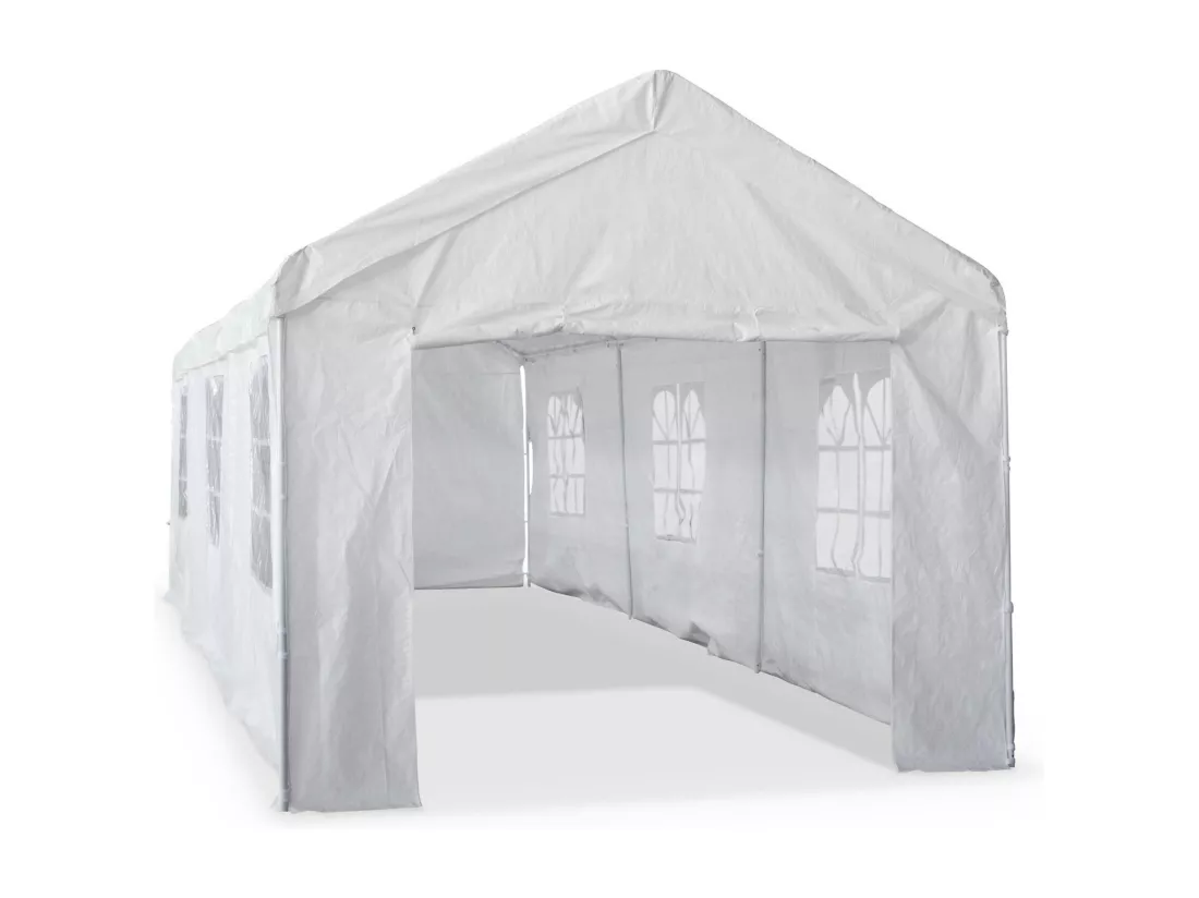 Tente de réception - Burdigala 3x9m - Blanc. connecteurs métal. tente de jardin idéale pour réception à utiliser comme pavillon. chapiteau ou tonnelle