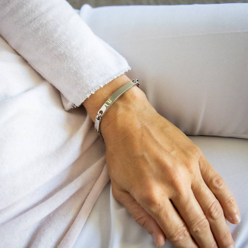 Gourmette Bracelet Acier Femme