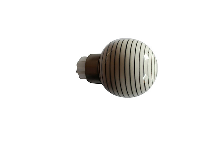 Embout boule pour barre à rideau en céramique 28 mm Athens GoodHome gris