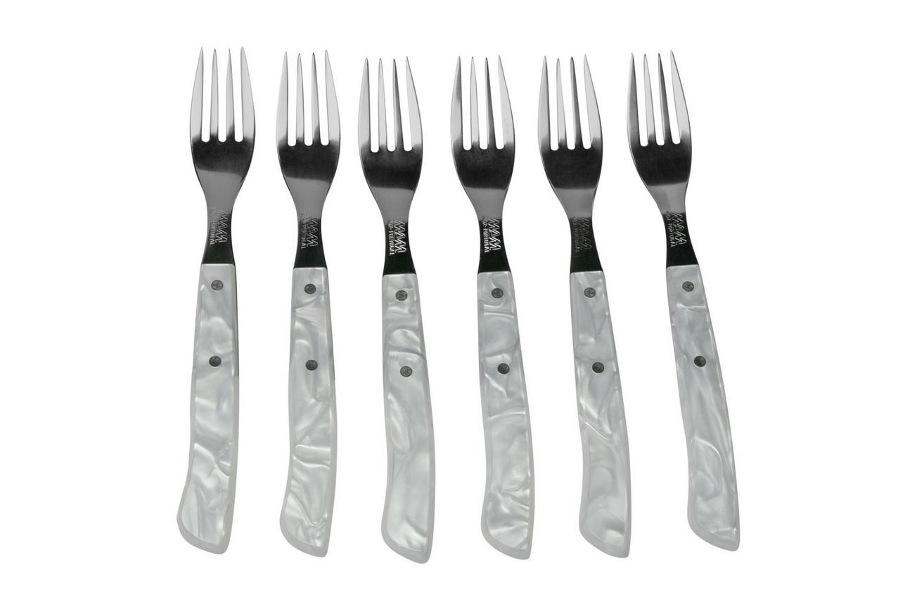 MAM Iberico Pearl 14036, set van 6 tafelvorken