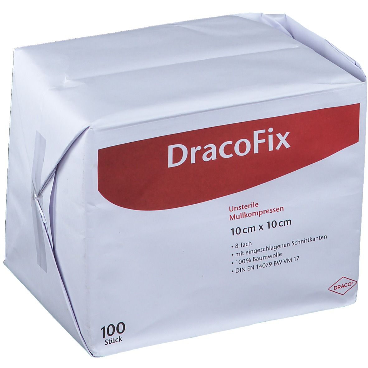 DracoFix Mullkompressen unsteril 8fach 10x10cm