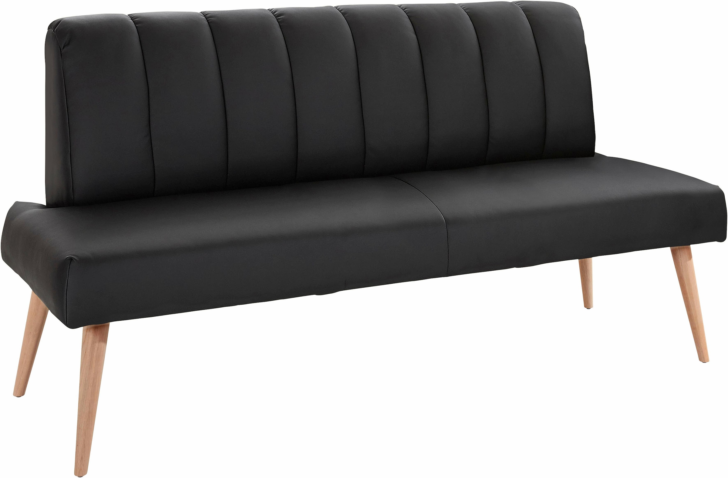 exxpo - sofa fashion Sitzbank »Costa, moderne Rückensteppung, bequem und elegant, hoher Holzfuss« hochwertige Detailverarbeitung, Frei im Raum stellbar
