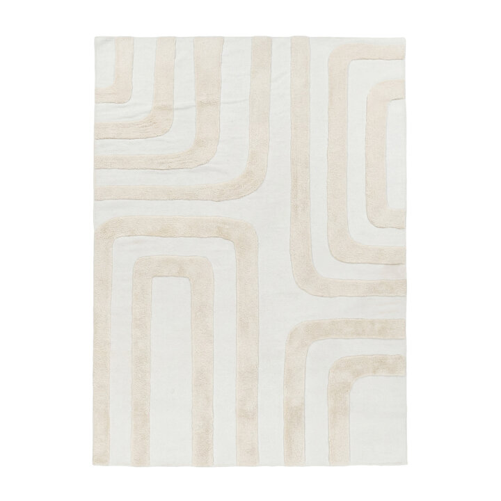 Wollen vloerkleed - Judith Lines Creme