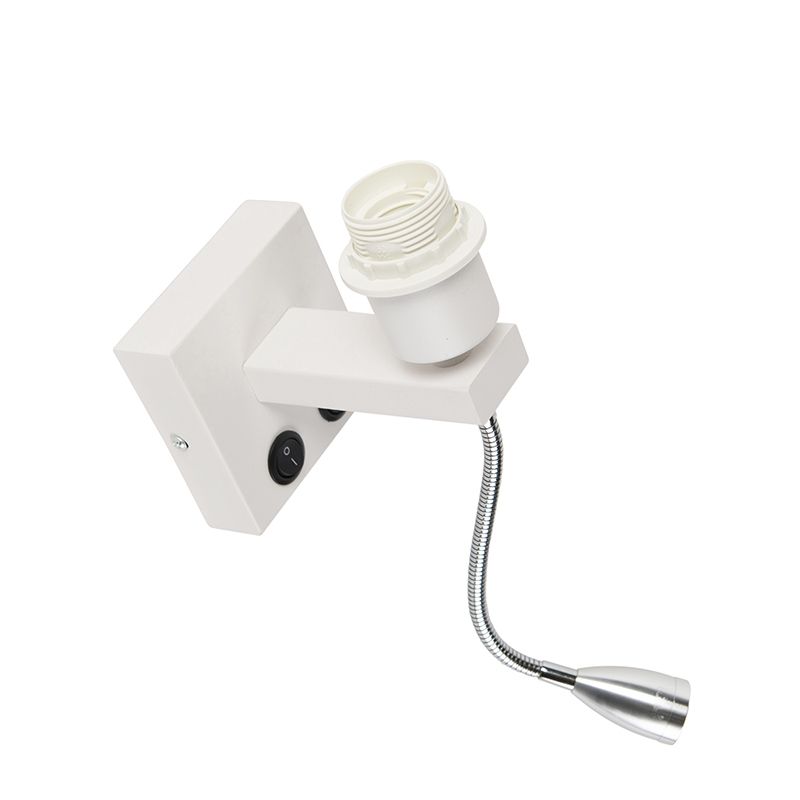 Moderne wandlamp wit met flexarm - Brescia Combi
