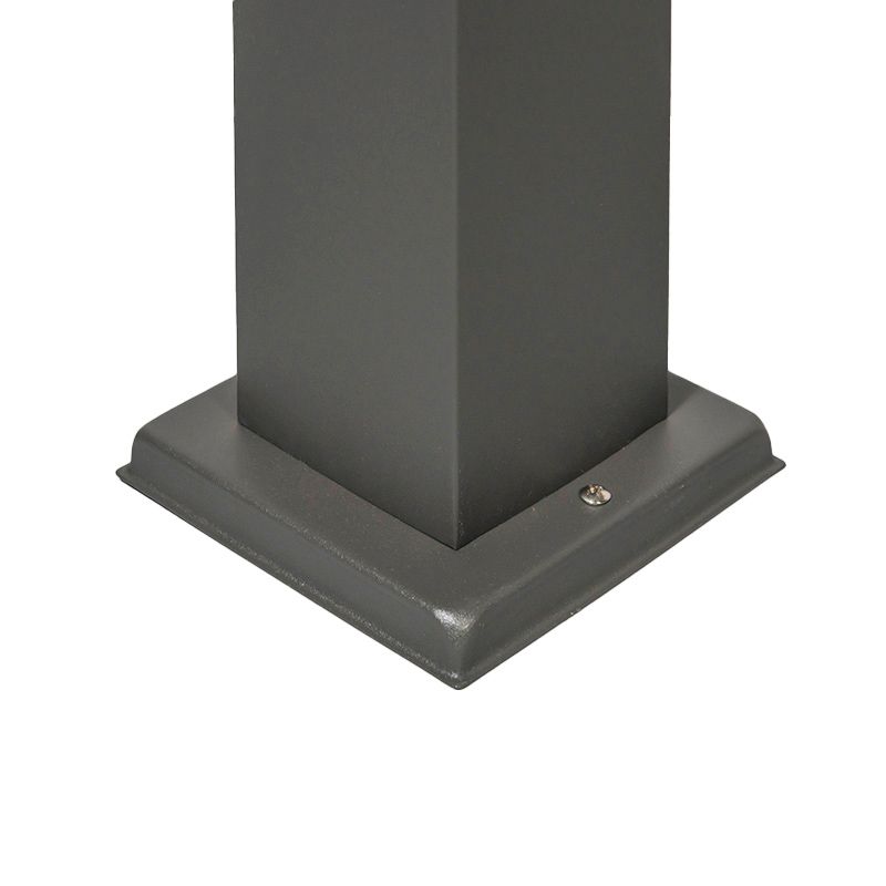 Buitenlamp donkergrijs met opaal glas met grondpin en kabelmof 45cm IP44 - Malios