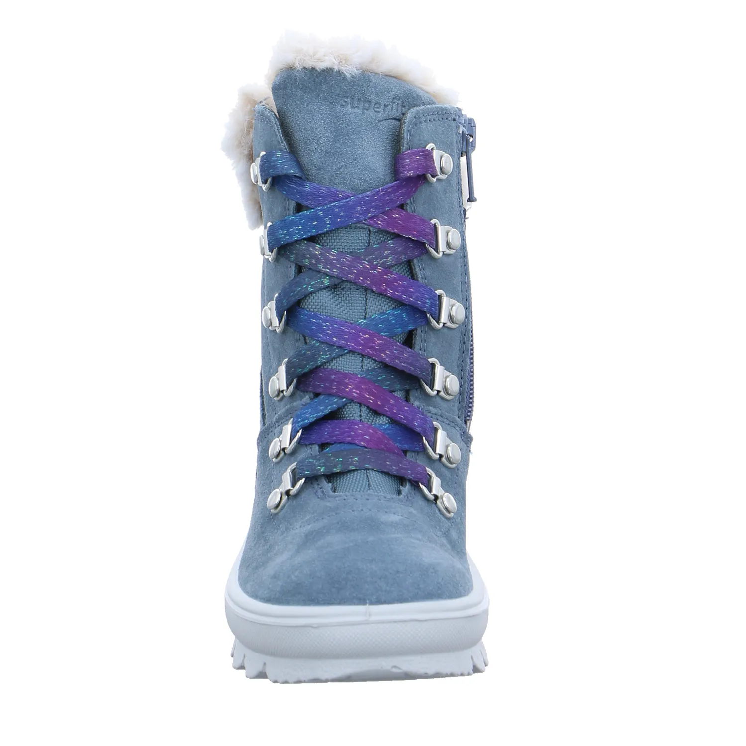 SUPERFIT Kleinkinder-Winterstiefel Blau Textil  Stiefel
