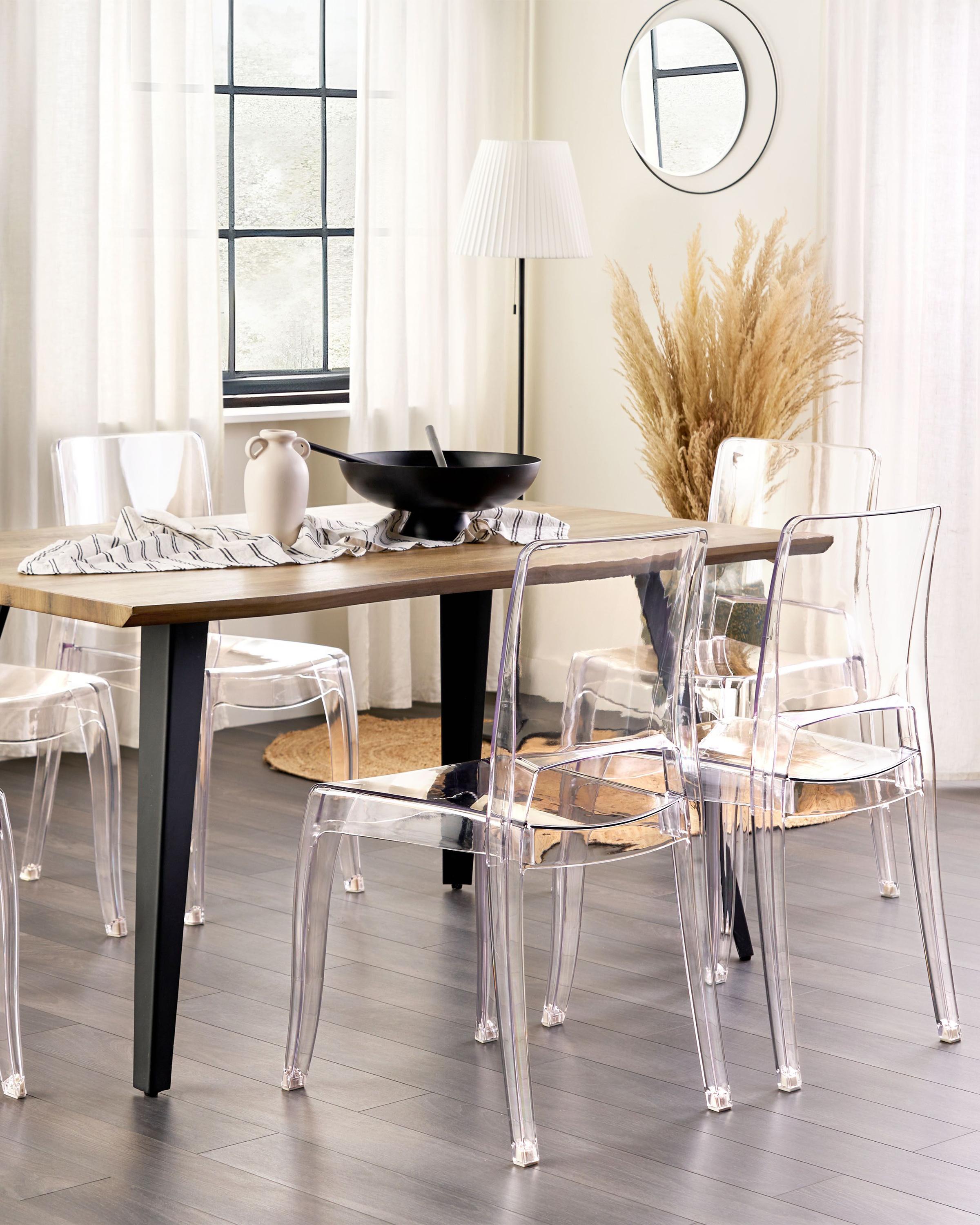 Set van 2 eetkamerstoelen WESTBRIDGE Transparant