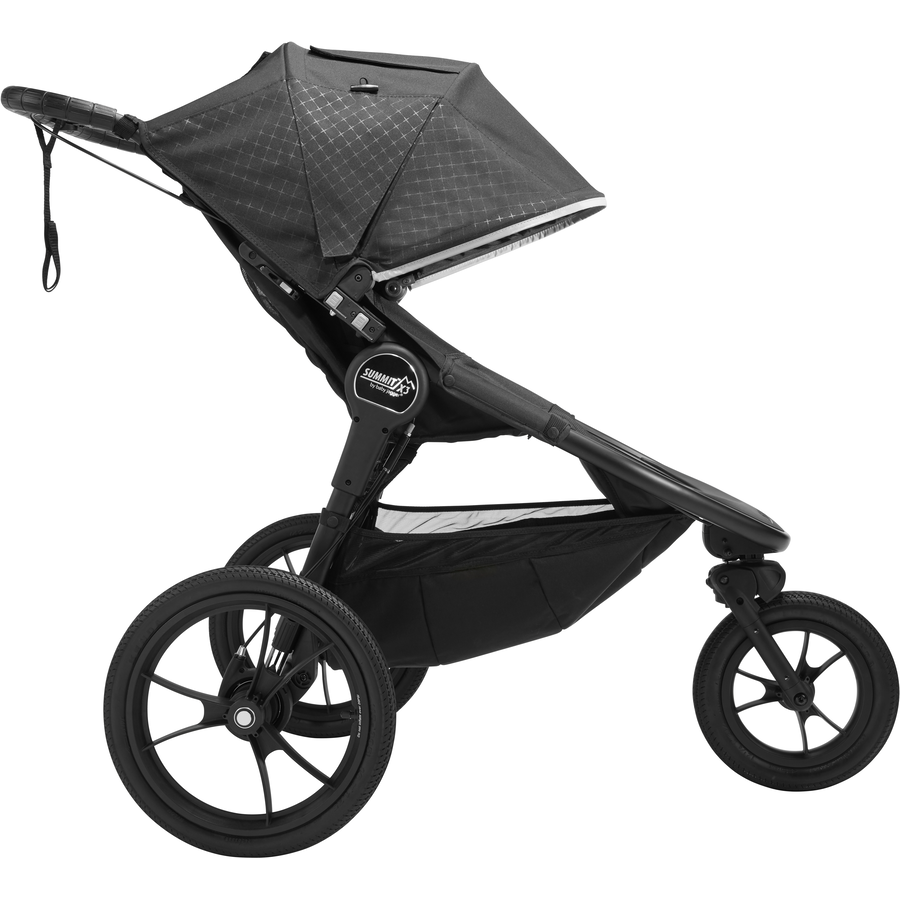 baby jogger Kombi-Kinderwagen Summit X3 Midnight Black inklusive Babywanne Deluxe 2 und Wetterschutz