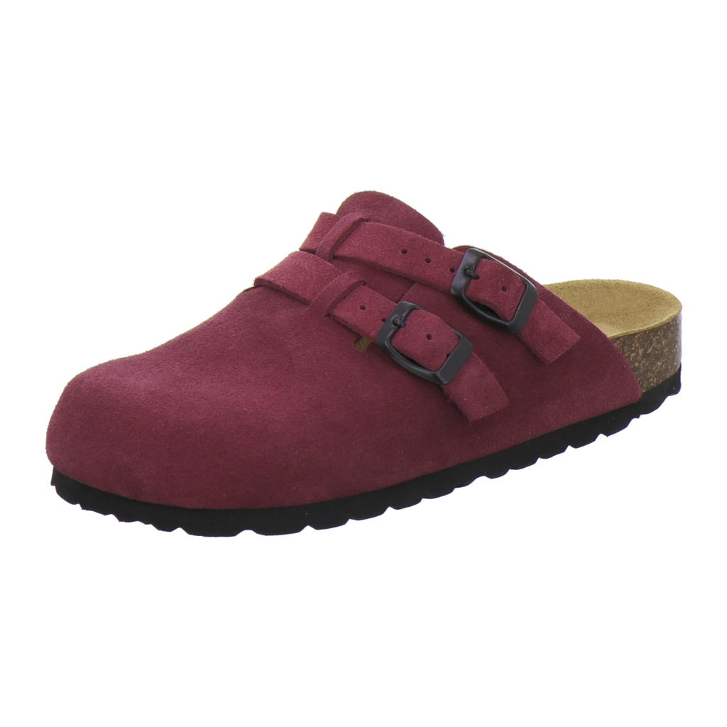 modischer Clogs Damen Leder beere Velour