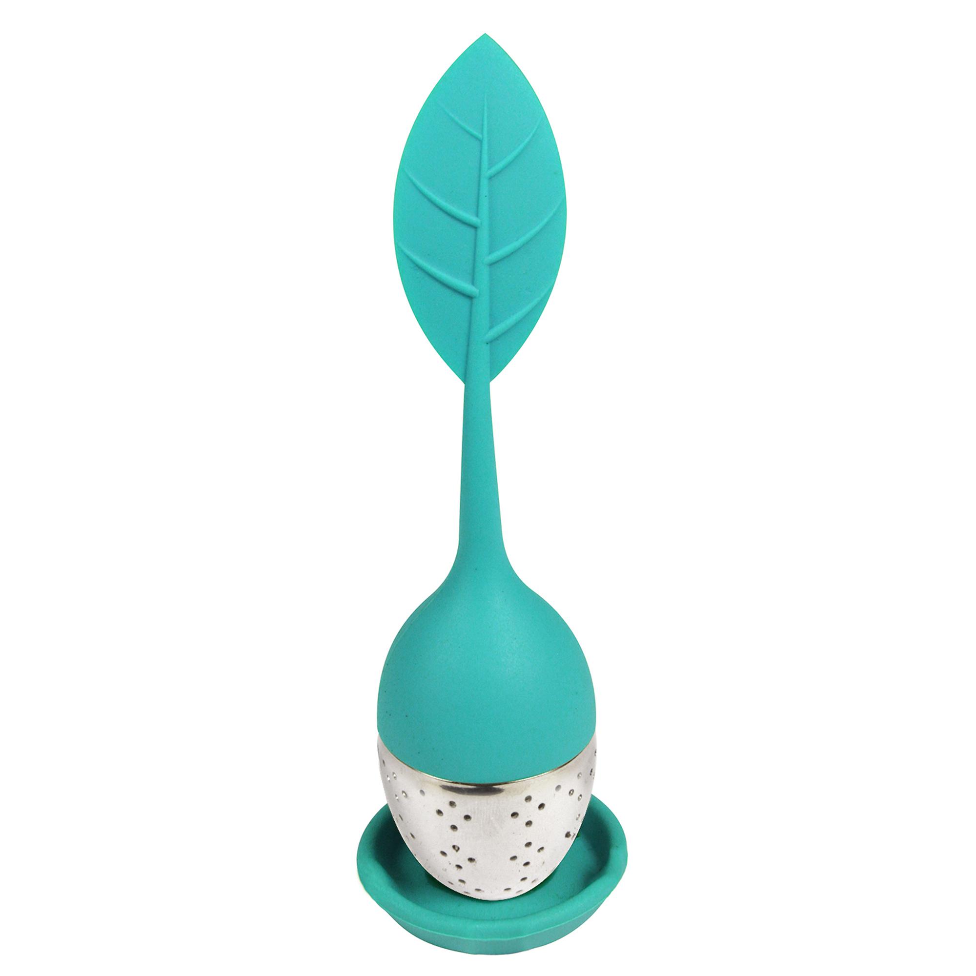 BOULE A THE ACIER INOXYDABLE FEUILLE SILICONE
