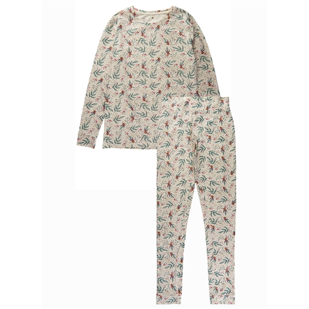 White Swan Bell Aop Holiday Pyjamas Voksen