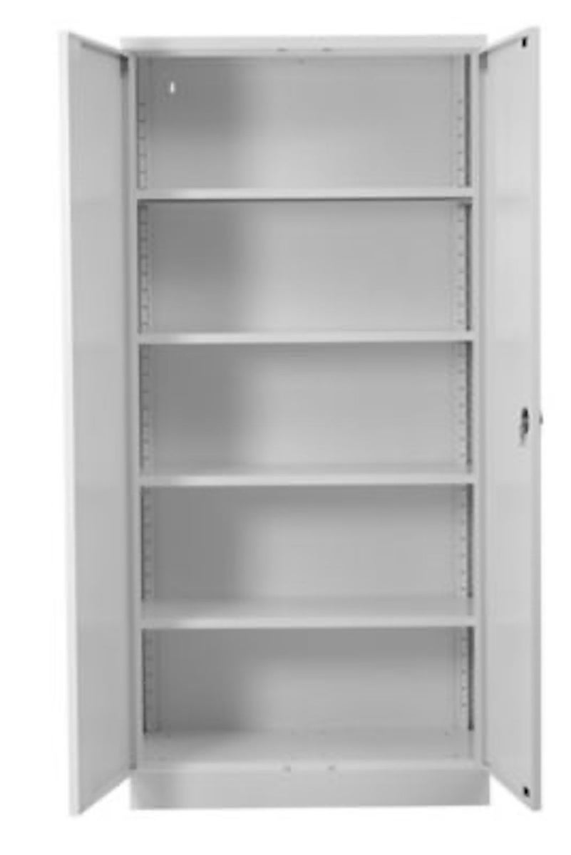PROREGAL stalen kast Bee met 4 planken, HxBxD 195 x 92 x 42 cm, gepoedercoat plankmateriaal, wit & wit