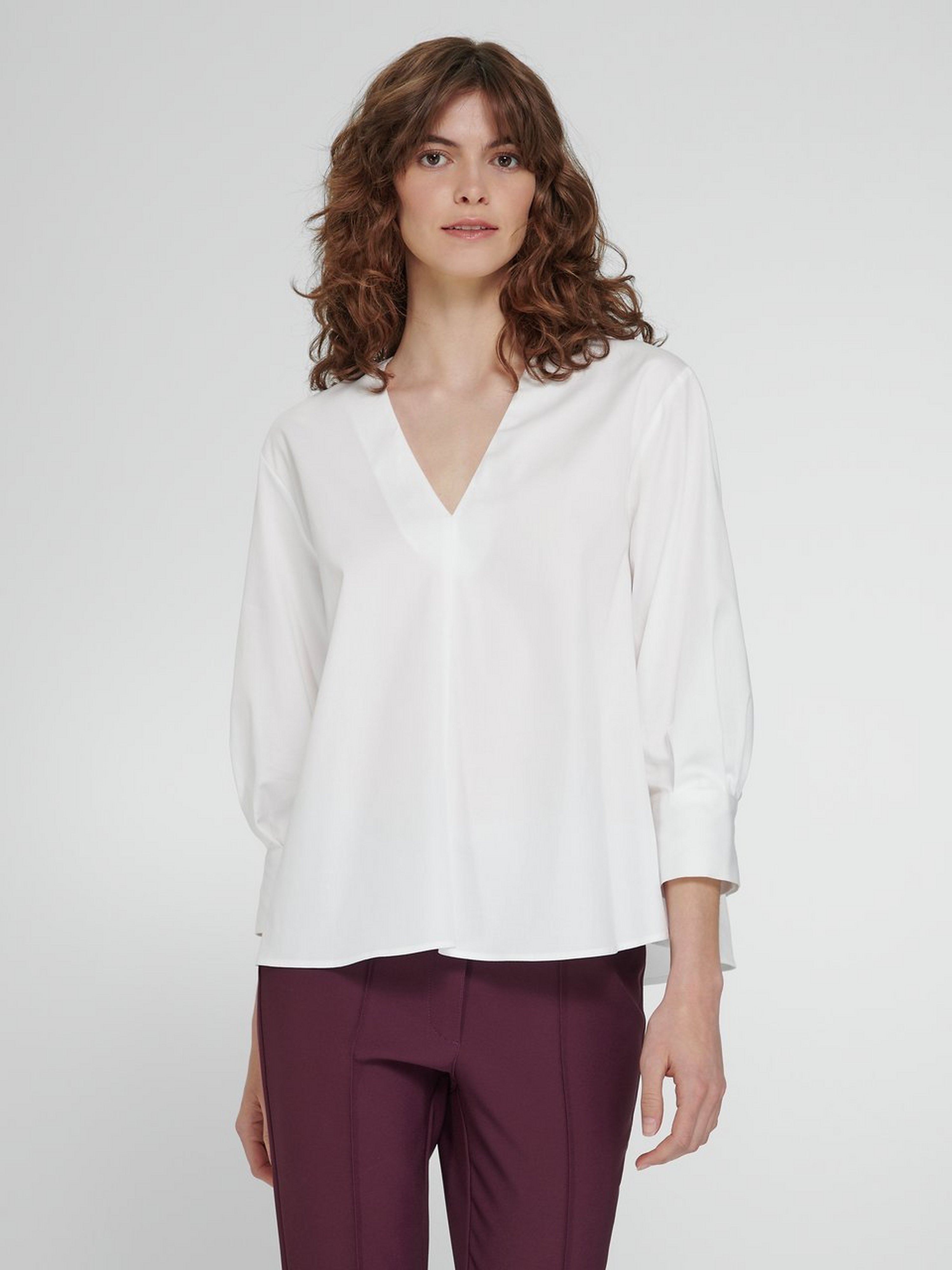 Bluse mit V-Ausschnitt