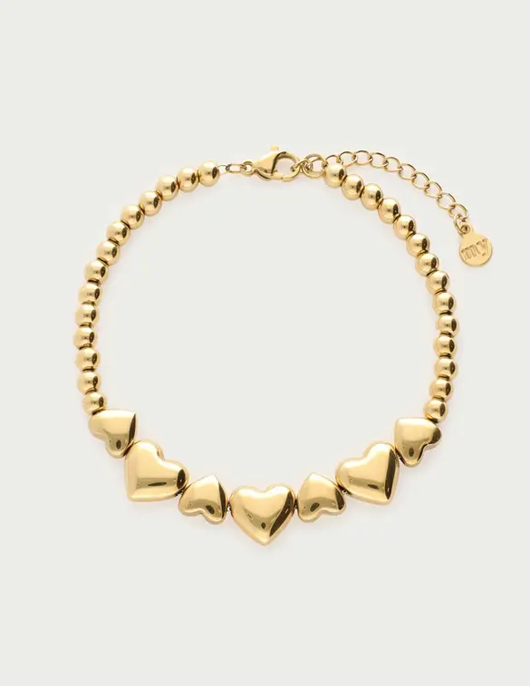 My Jewellery Steel beads heart bracelet MJ13709