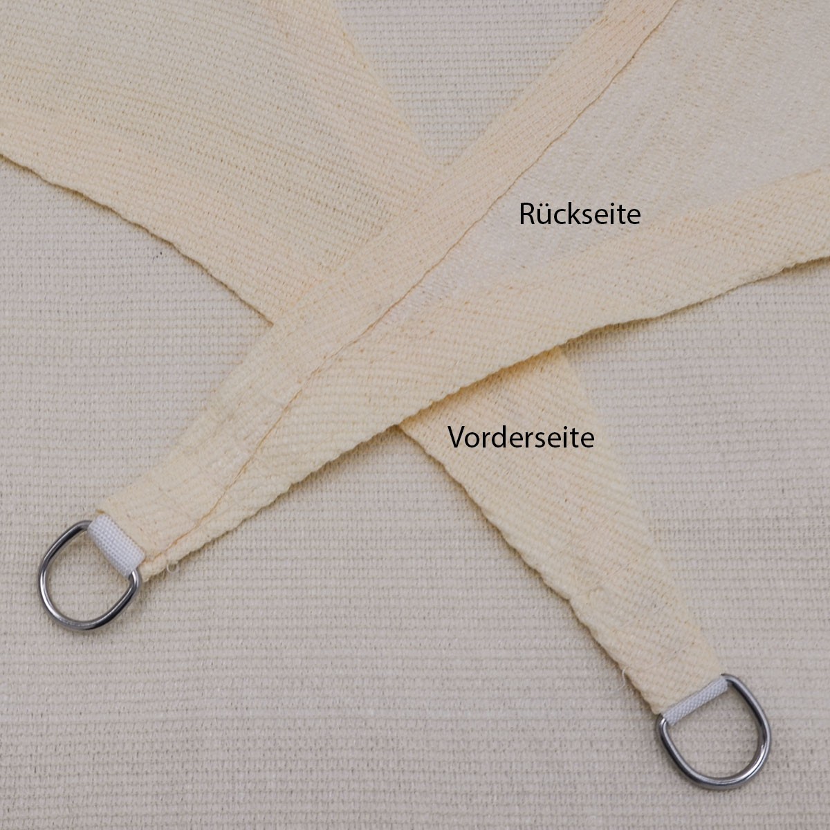AMANKA 6 x 6 x 6 meter HDPE schaduwdoek - Beige