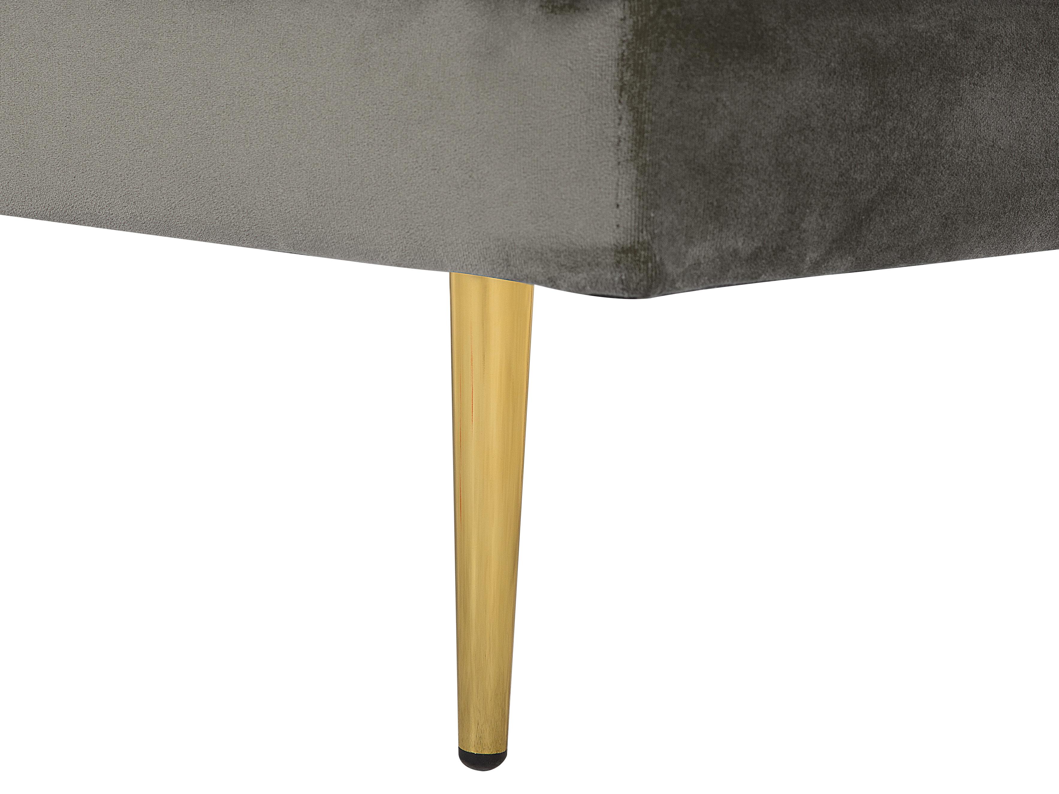 Linkszijdige chaise longue MIRAMAS Fluweel Taupe