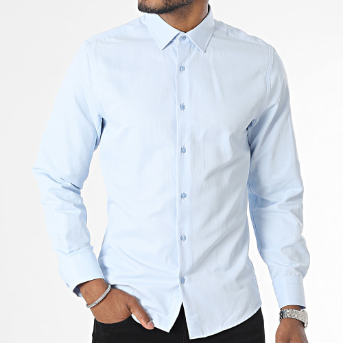 Chemise Manches Longues Bleu Ciel