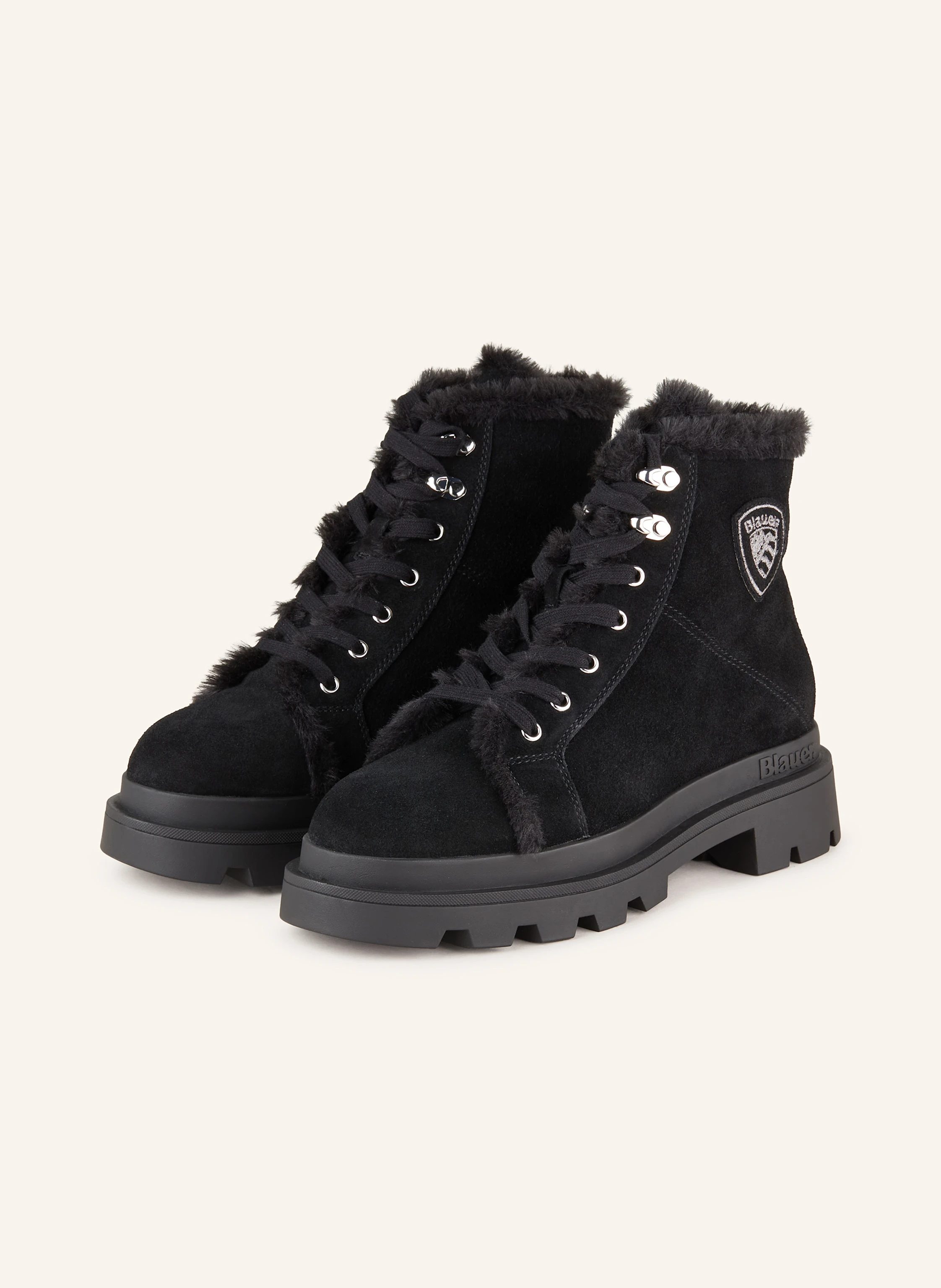 Blauer Schnürboots