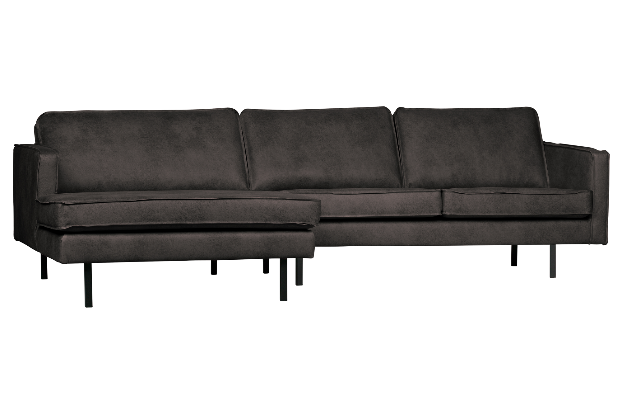 Chaise longue Rodeo zwart Rodeo Chaise Longue Links - Zwart