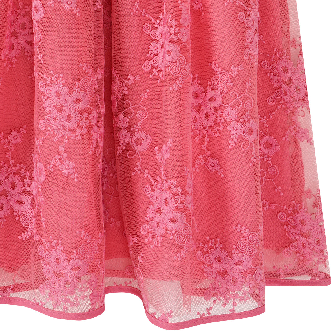 Topolino Mädchen Kleid mit Stickereien pink