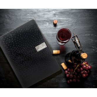 Protège-menus EGO, A4, en cuir, noir