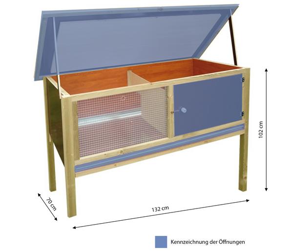 Elmato® Kaninchenstall Iso-Holzheim, ca.
