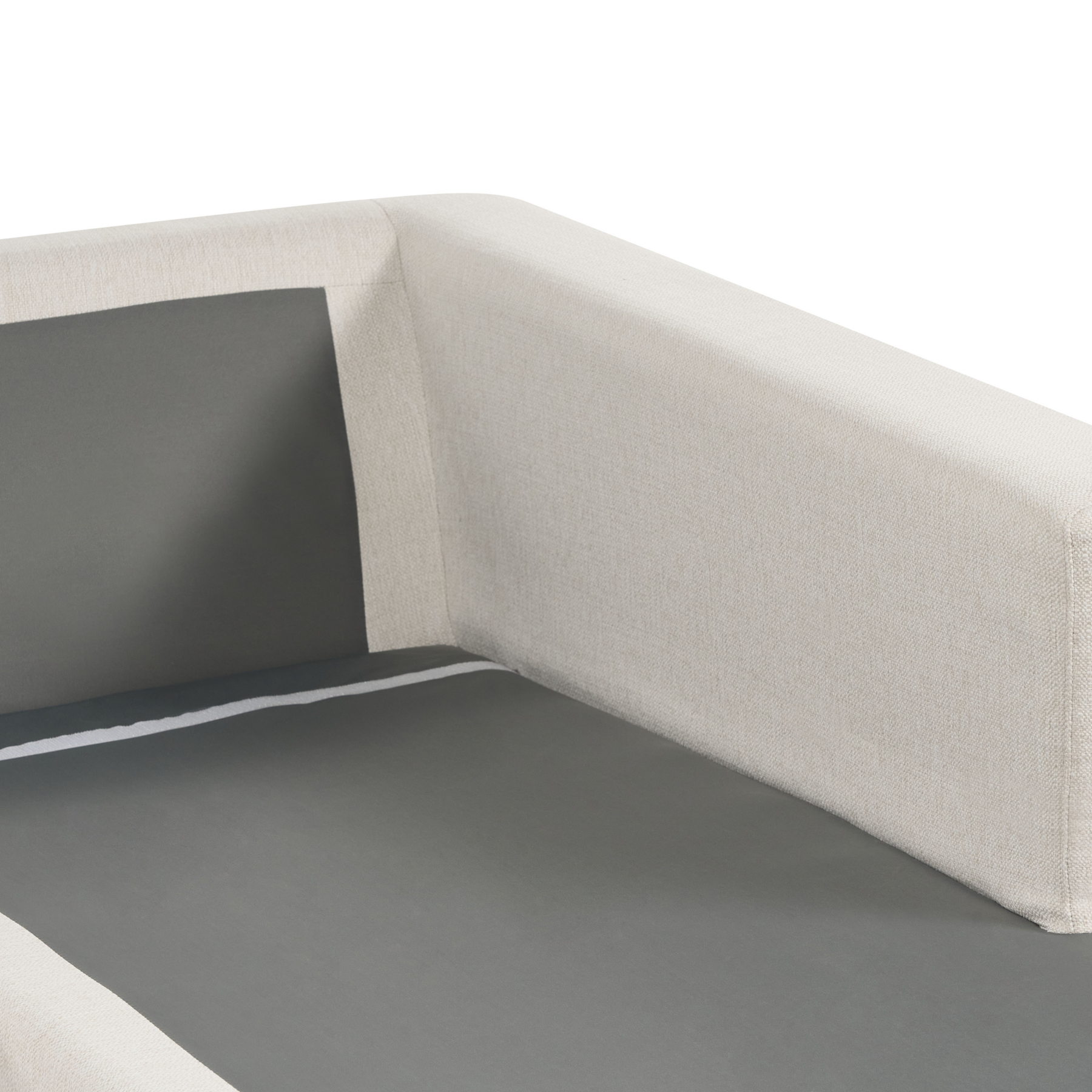 Beliani-LILVIKEN-Bank U-vormig-Lichtbeige-5 persoons-Polyester