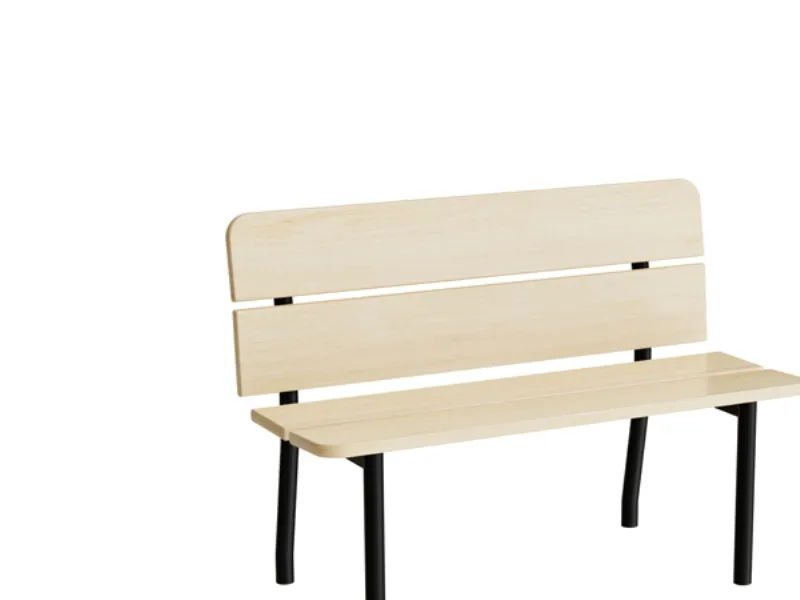 Sofa Pausa 551, 1500 mm, birk laminat, alugråt stel