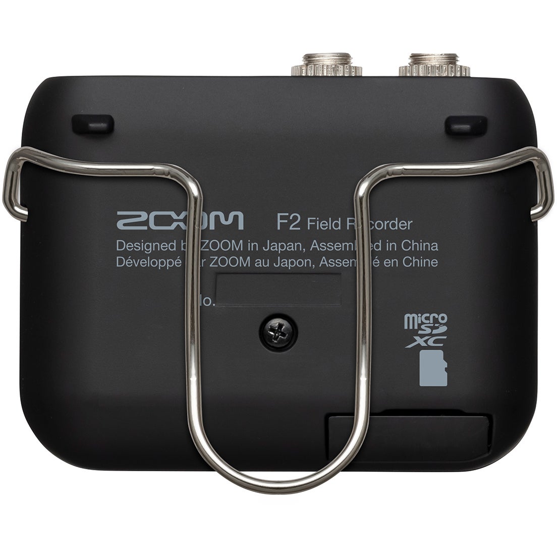 Zoom F2 recorder met dasspeldmicrofoon