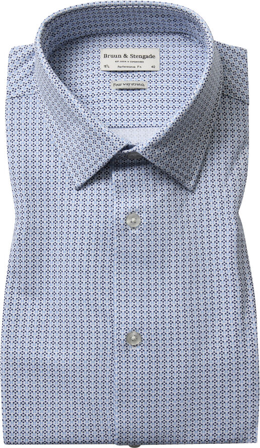 Bruun & Stengade BS Solomon Performance Fit Shirt Blue