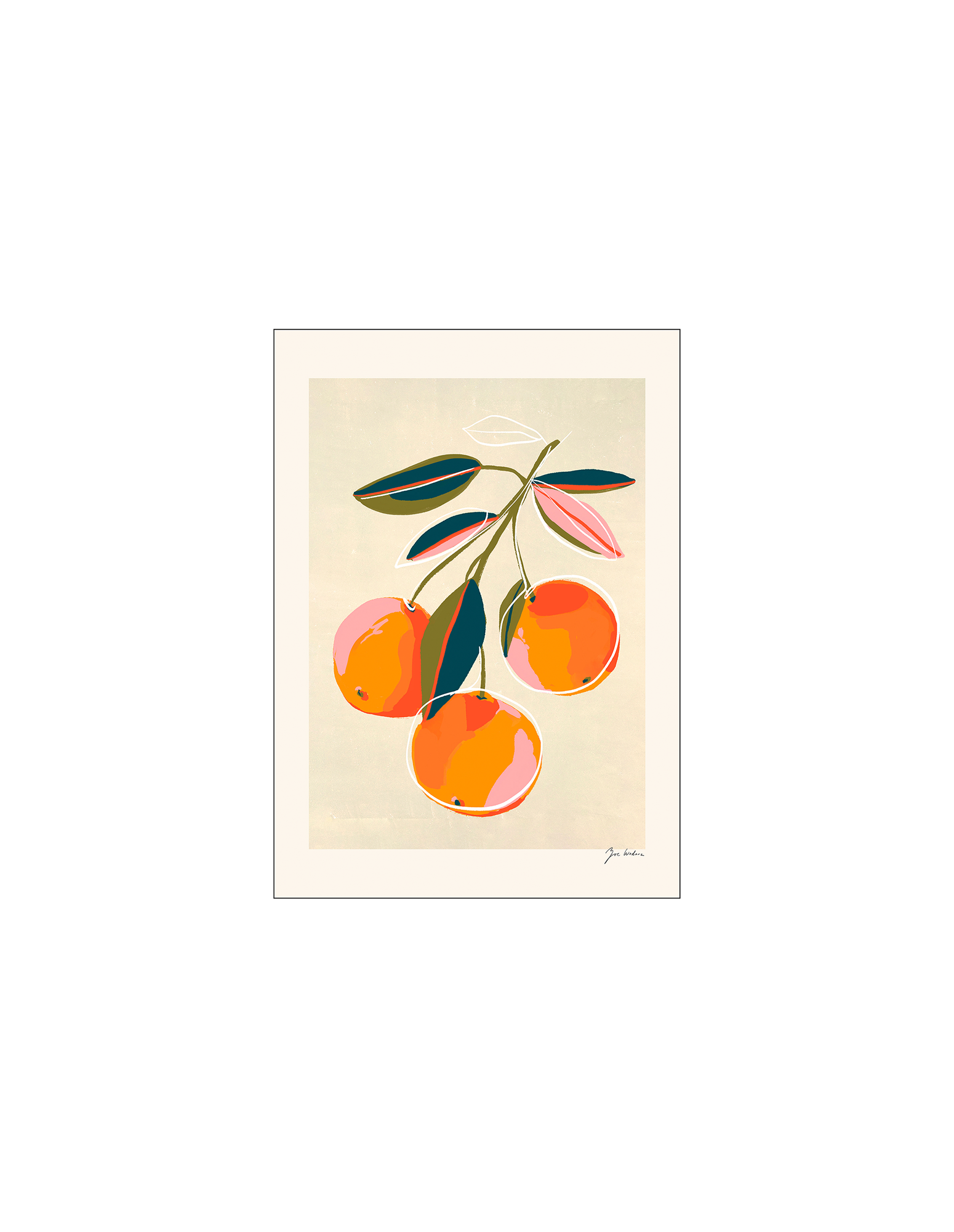 Plakat Oranges A4 | PSTR studio. | Peach | Poster and Frame