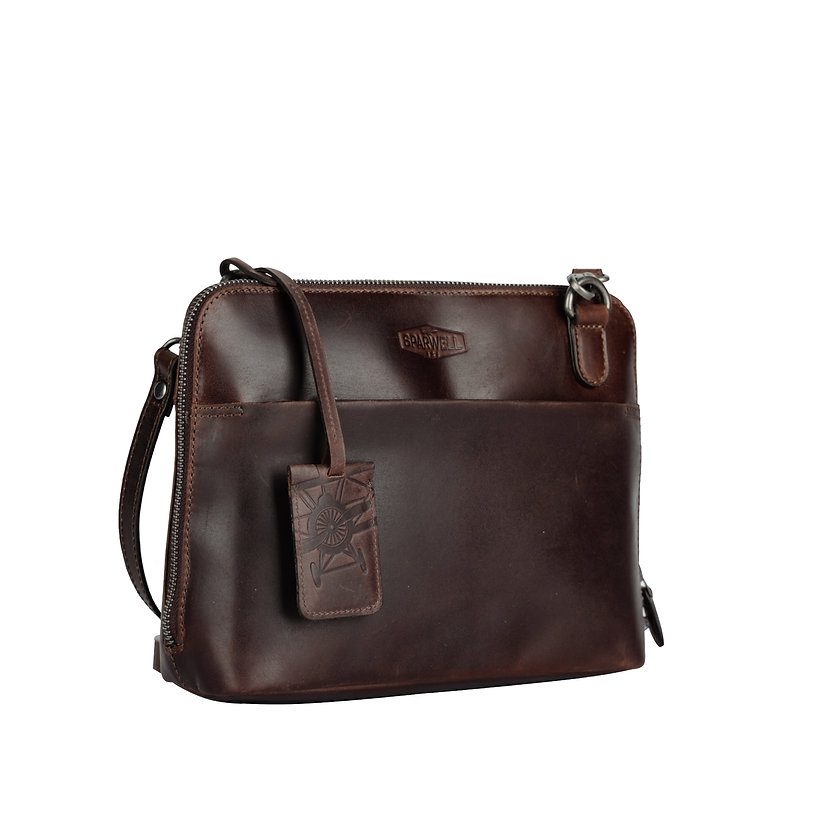 Sparwell Knox Crossbody Bag Dark Brown