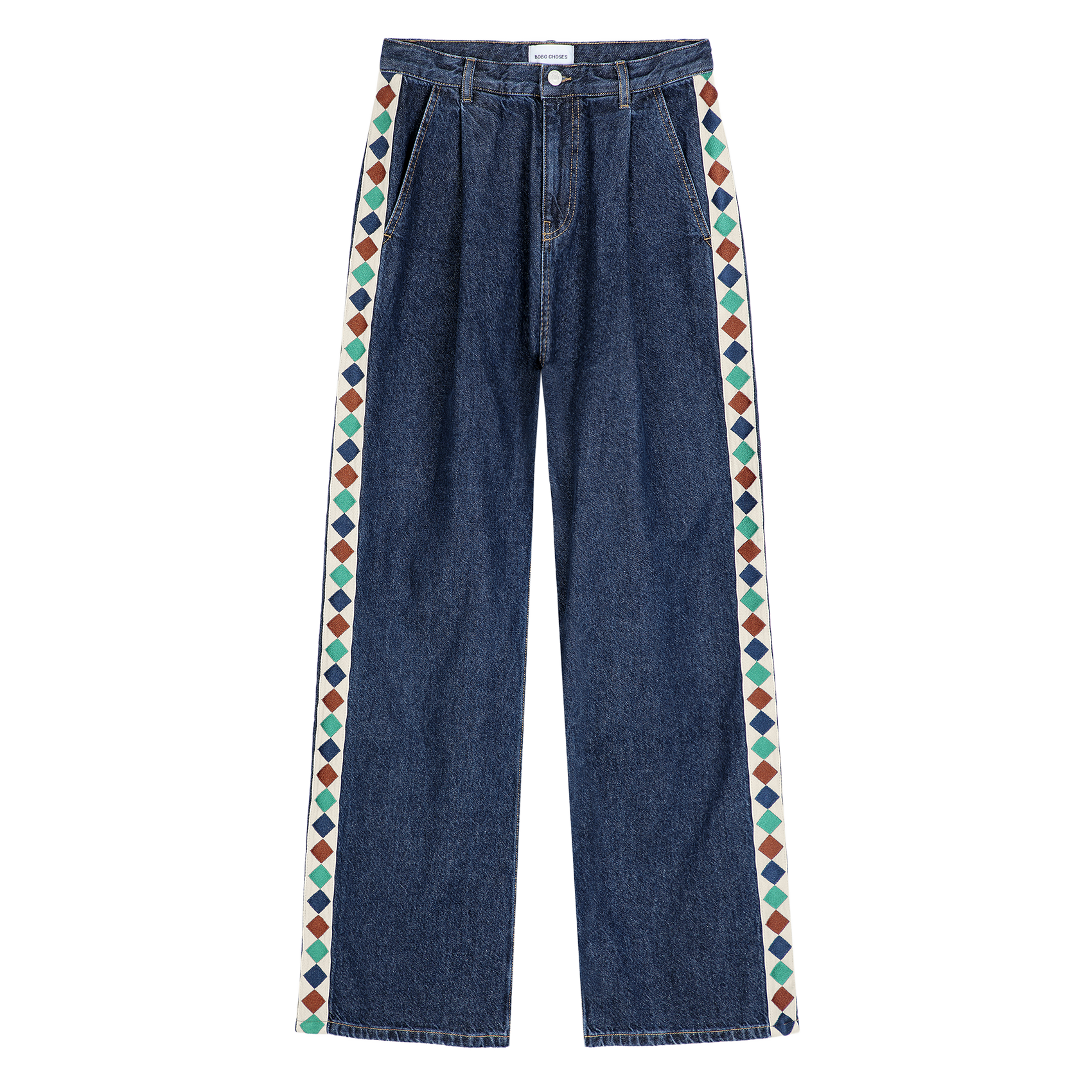 Jean large en coton | Bleu