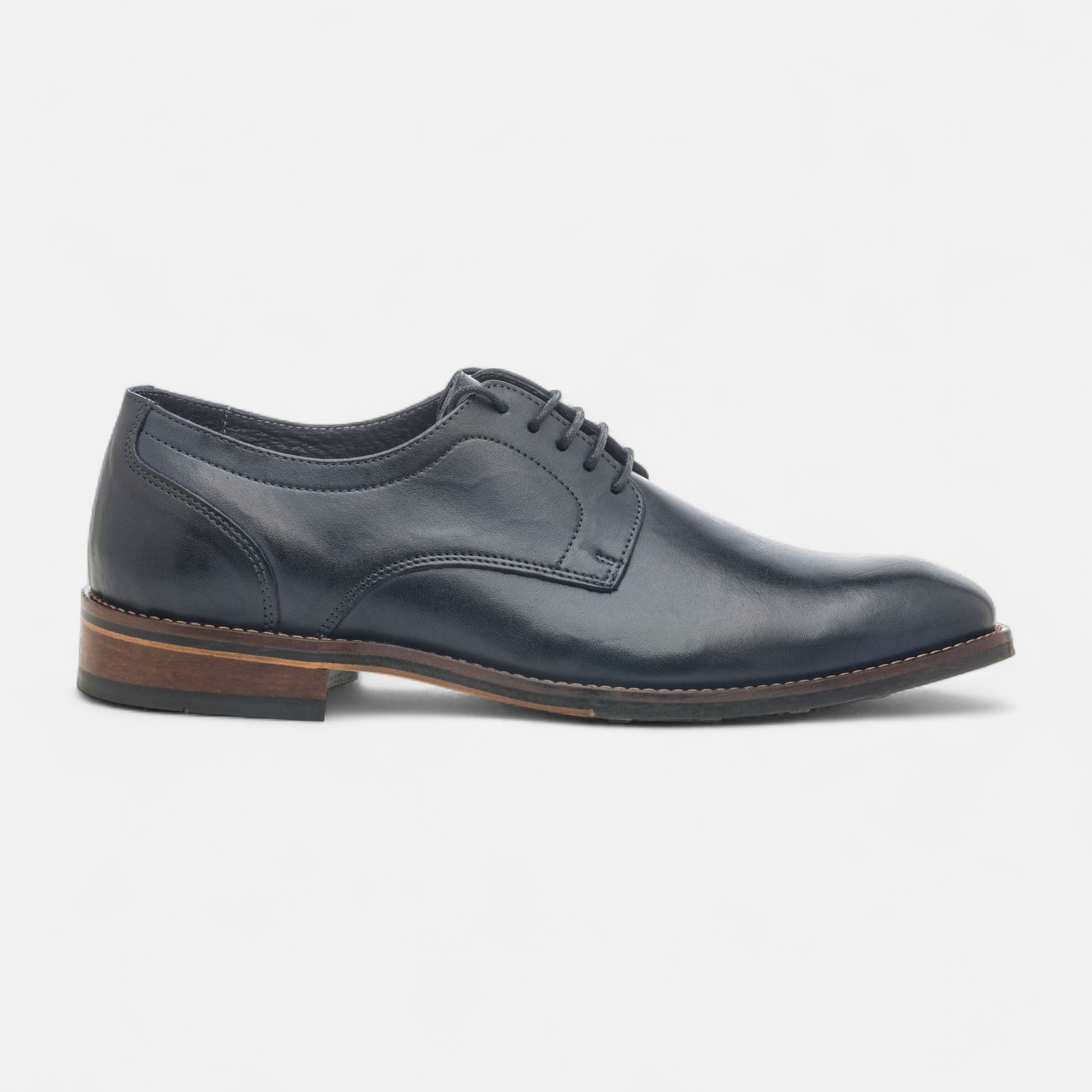 Chaussures habillées cousues Homme en cuir noir