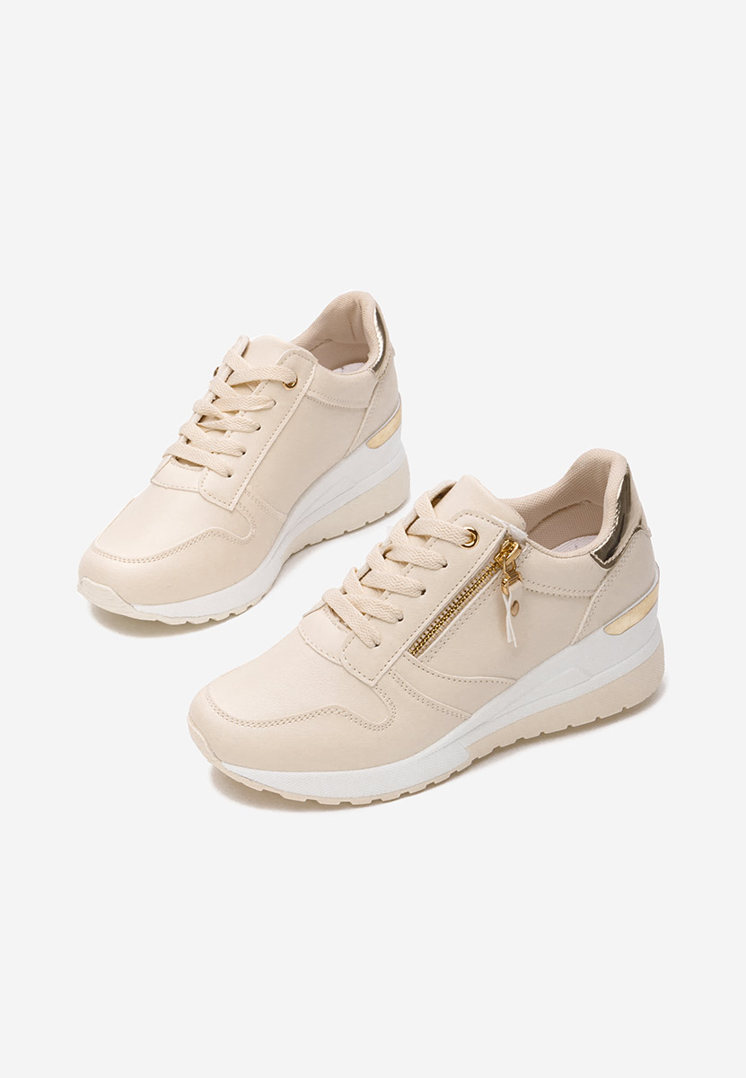 Baskets à plateforme beige Rafina