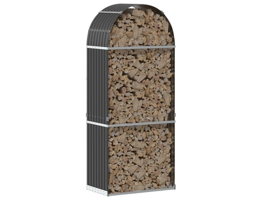 VIDAXL - Sac à outils Porte-bûches anthracite 80x45x190 cm acier galvanisé