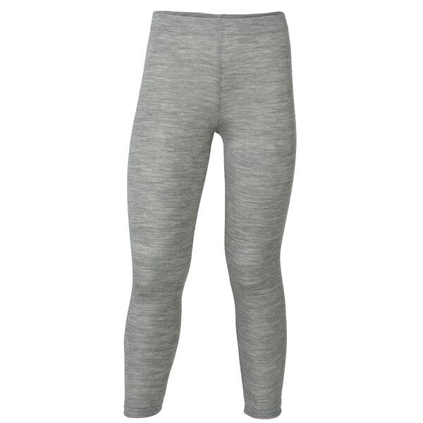 Grey Mélange Childrens Long Leggings - Engel