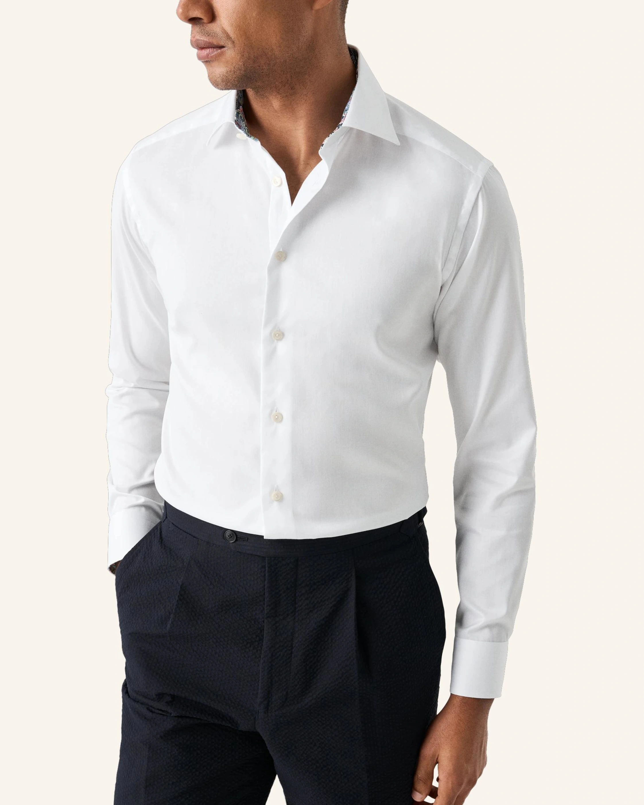 ETON Hemd Signature Twill Mit Kontraststoff Kragen Slim Fit