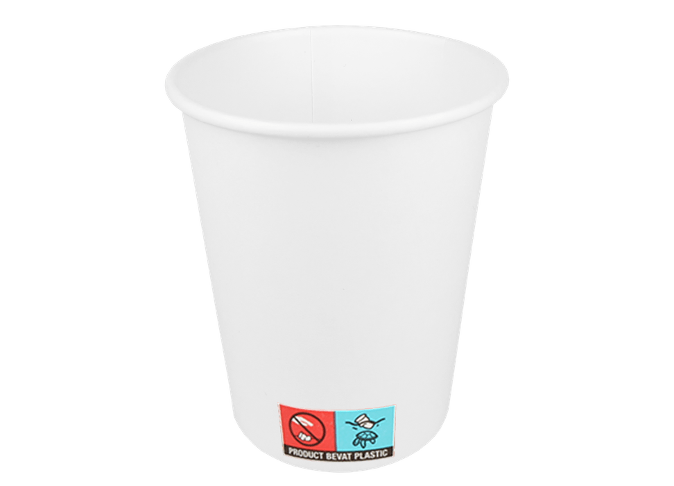 Kartonnen koffiebeker 230cc 8oz wit